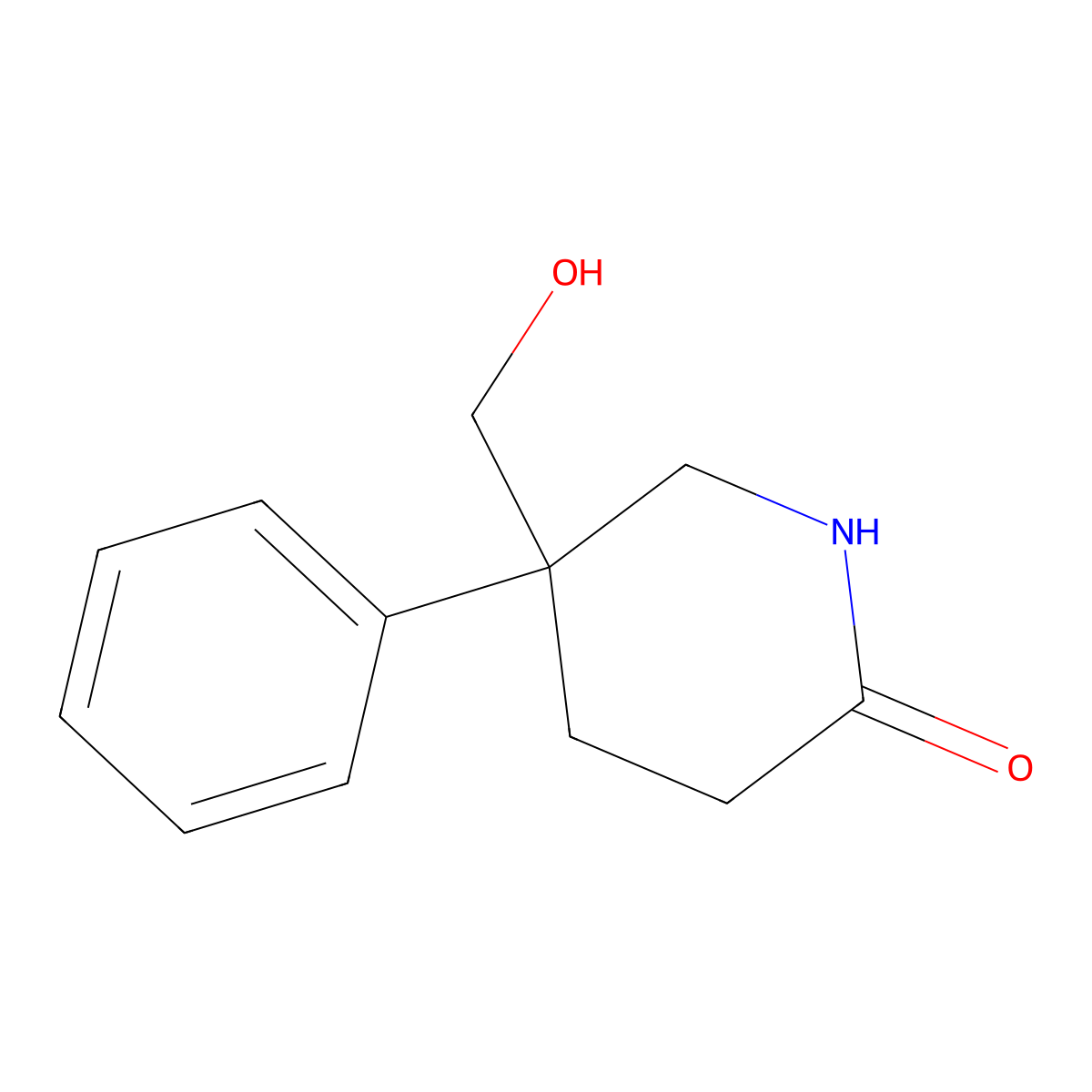 5-(Hydroxymethyl)-5-phenylpiperidin-2-one molecular structure, CAS 1909308-61-7