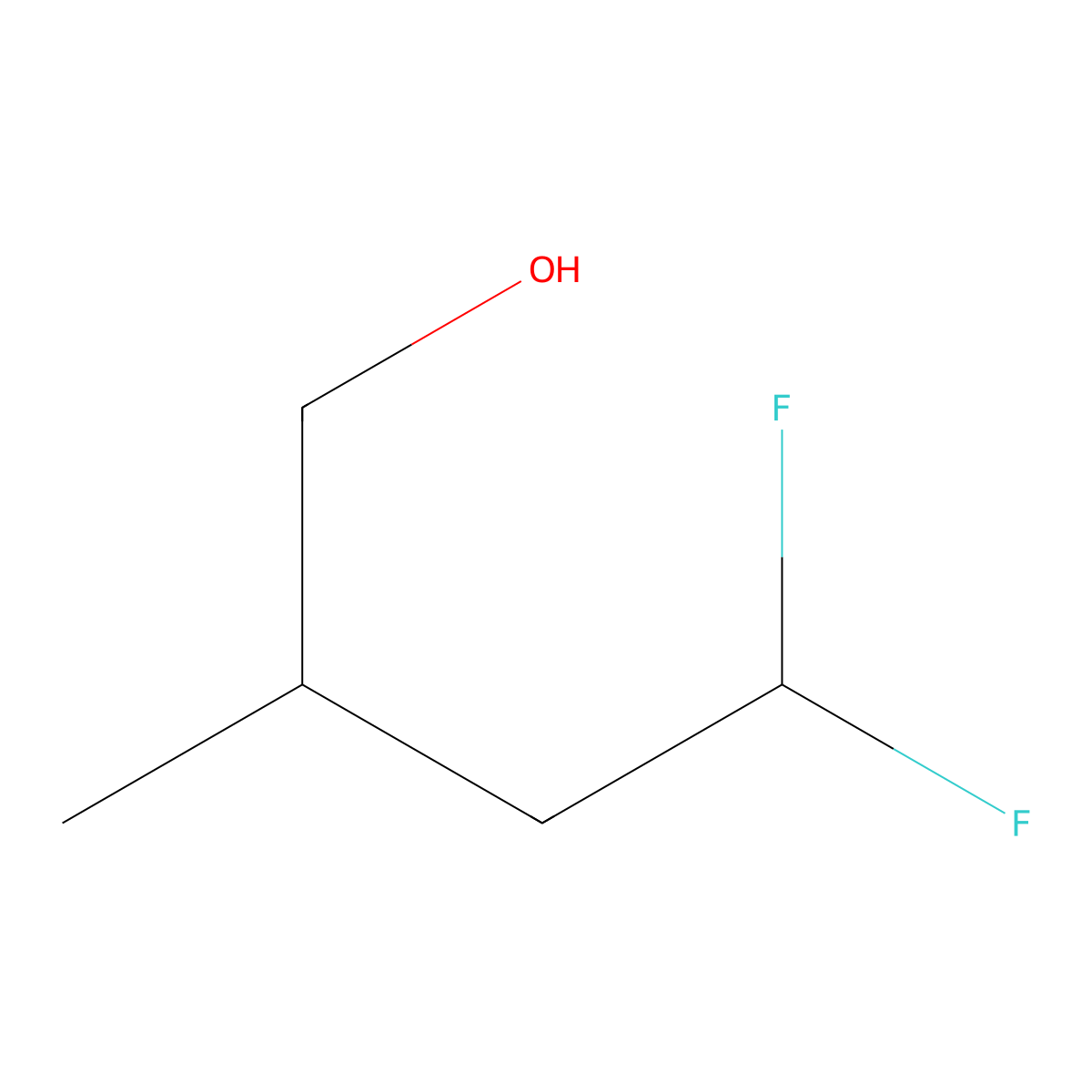 4,4-Difluoro-2-methylbutan-1-ol molecular structure, CAS 1909308-66-2