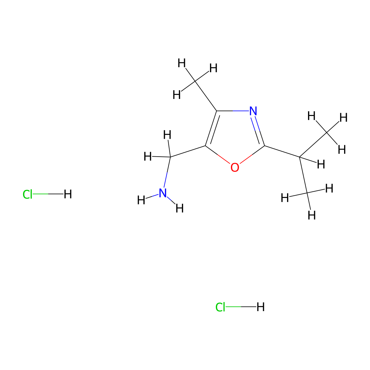 [4-Methyl-2-(propan-2-yl)-1,3-oxazol-5-yl]methanamine dihydrochloride molecular structure, CAS 1909308-69-5
