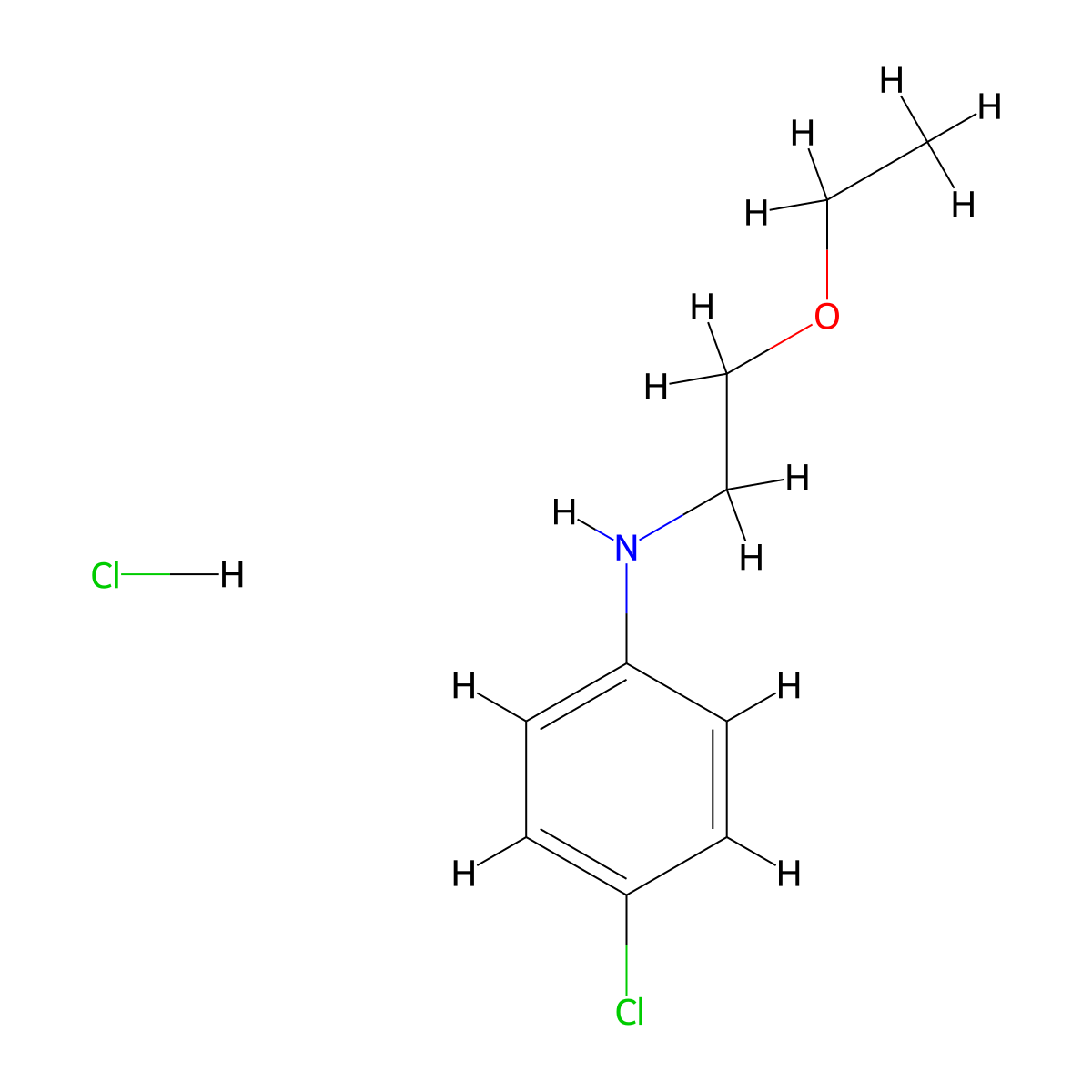 4-chloro-N-(2-ethoxyethyl)aniline hydrochloride molecular structure, CAS 1909308-70-8