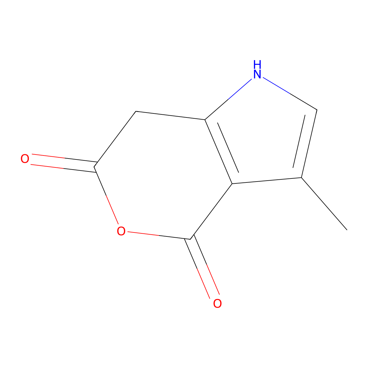 3-methyl-1H,4H,6H,7H-pyrano[4,3-b]pyrrole-4,6-dione molecular structure, CAS 1909308-71-9