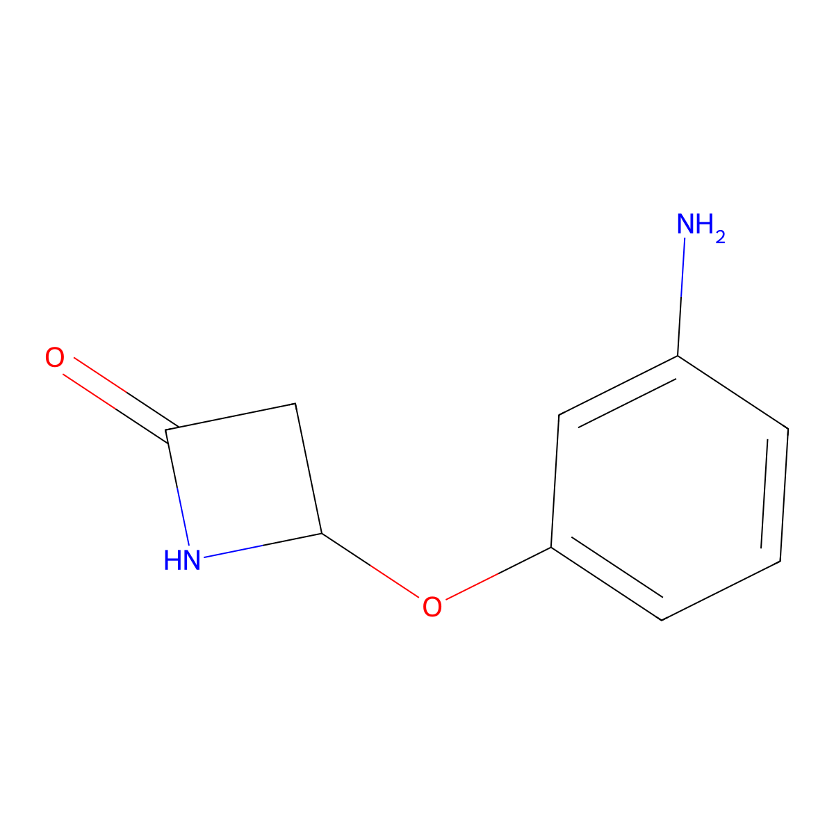 4-(3-Aminophenoxy)azetidin-2-one molecular structure, CAS 1909308-77-5