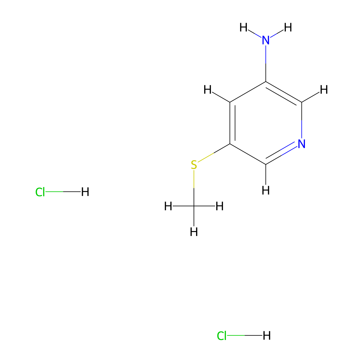 5-(Methylsulfanyl)pyridin-3-amine dihydrochloride molecular structure, CAS 1909308-80-0