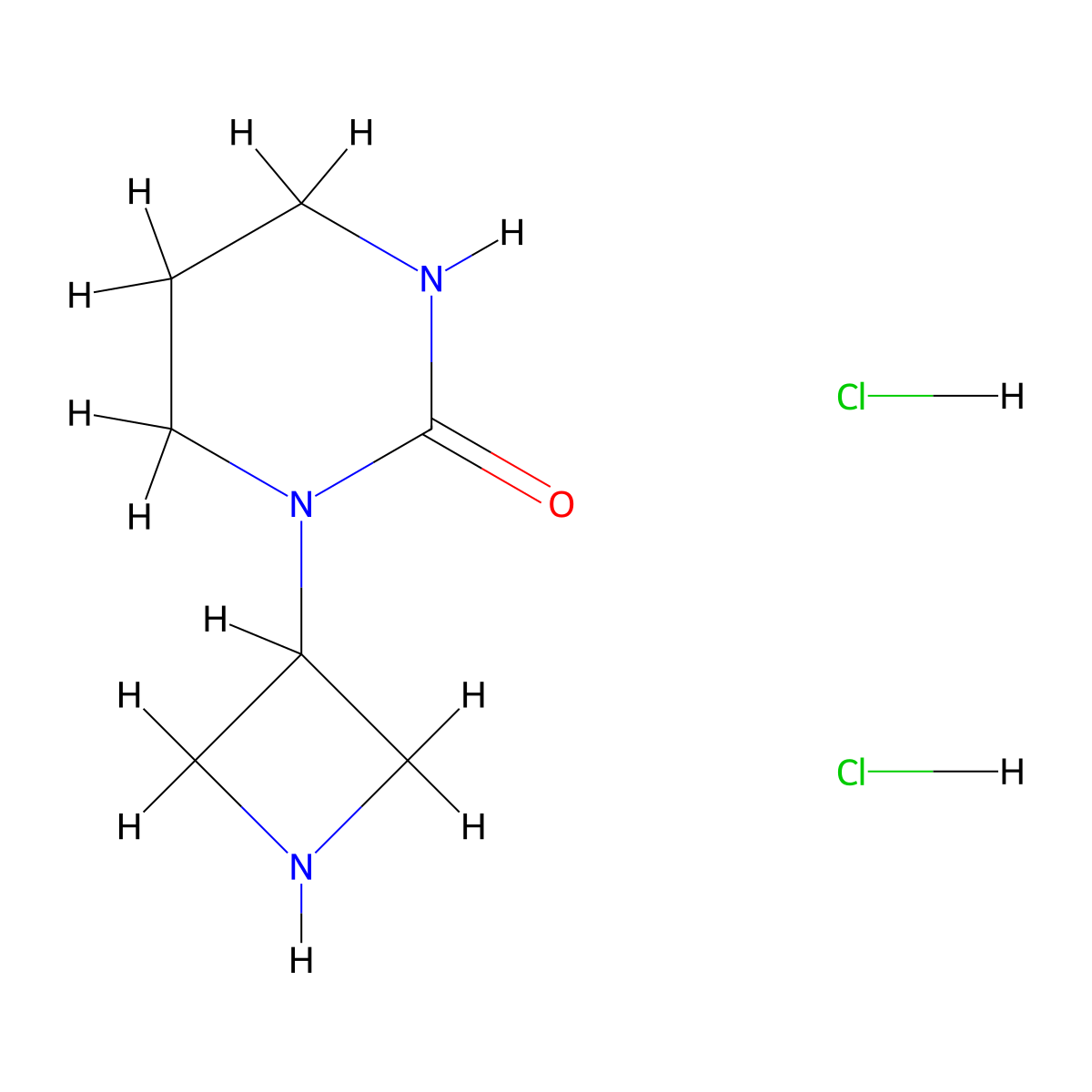 1-(Azetidin-3-yl)-1,3-diazinan-2-one dihydrochloride molecular structure, CAS 1909308-86-6