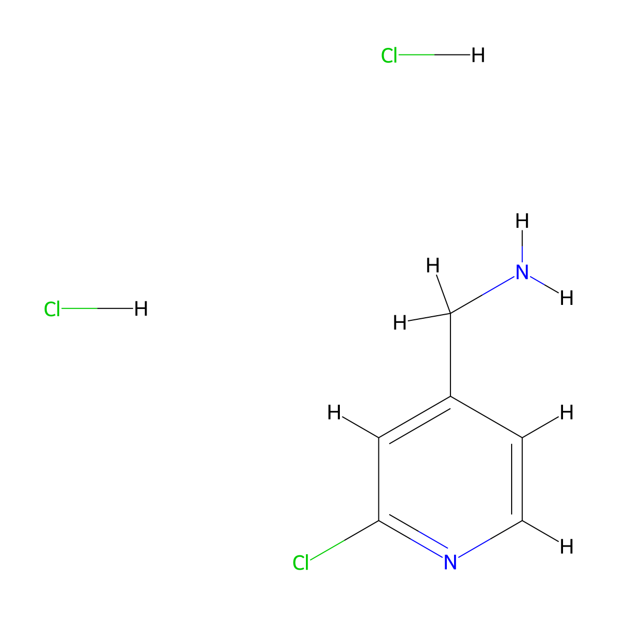 (2-Chloropyridin-4-yl)methanamine dihydrochloride molecular structure, CAS 1909308-88-8