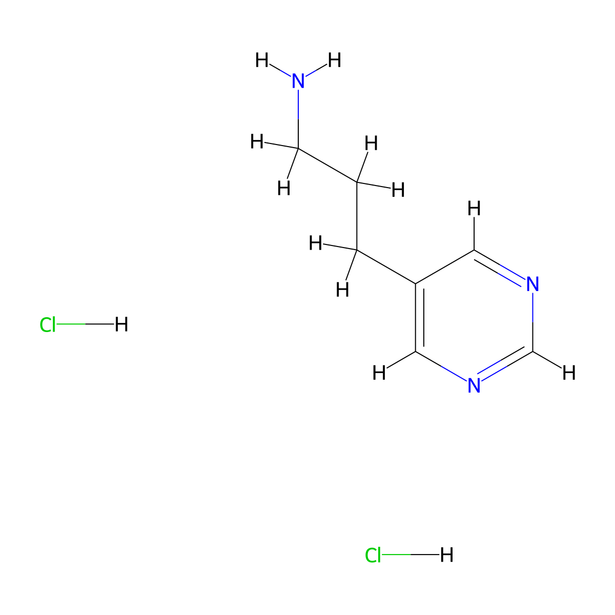 3-(Pyrimidin-5-yl)propan-1-amine dihydrochloride molecular structure, CAS 1909308-93-5