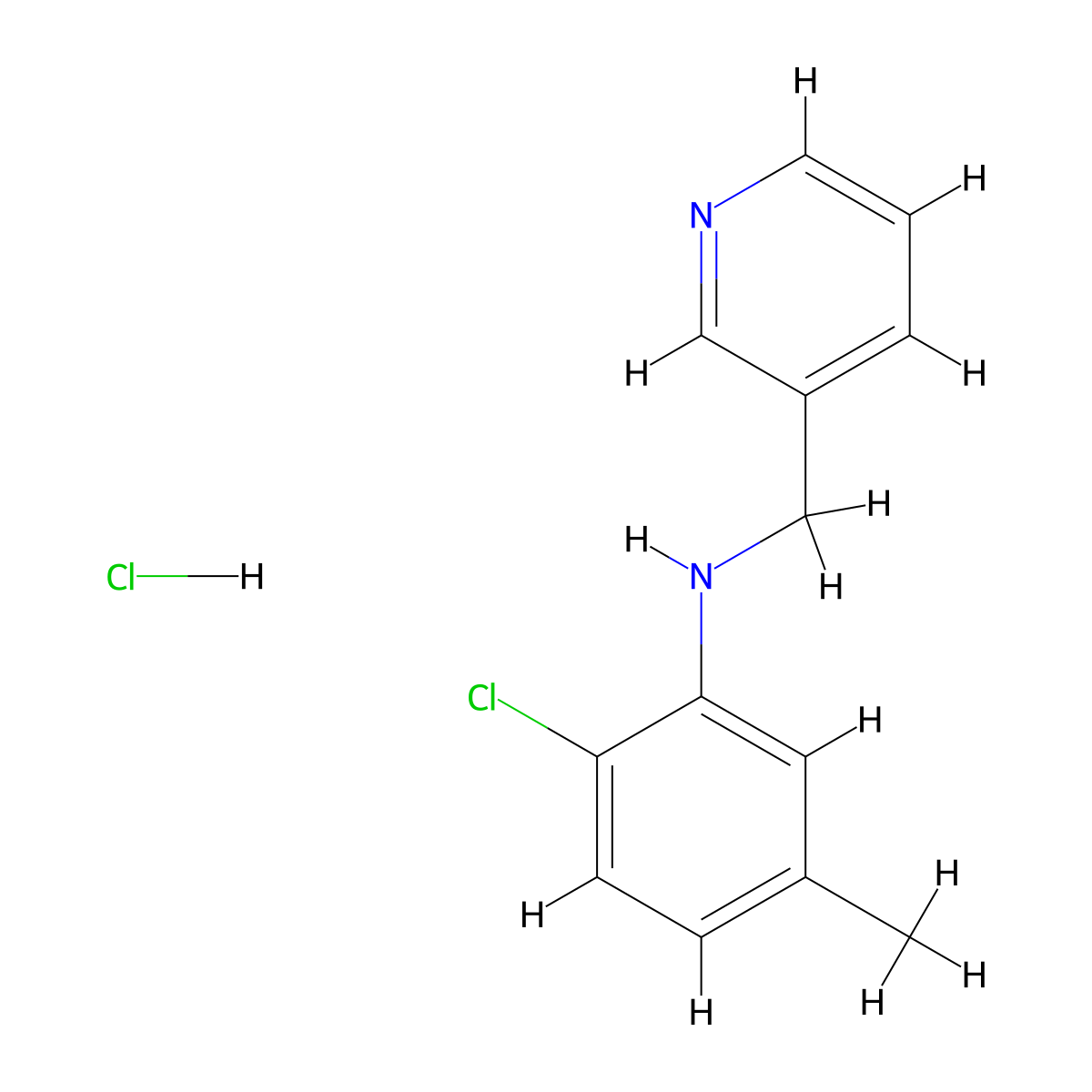 2-chloro-5-methyl-N-(pyridin-3-ylmethyl)aniline hydrochloride molecular structure, CAS 1909308-95-7