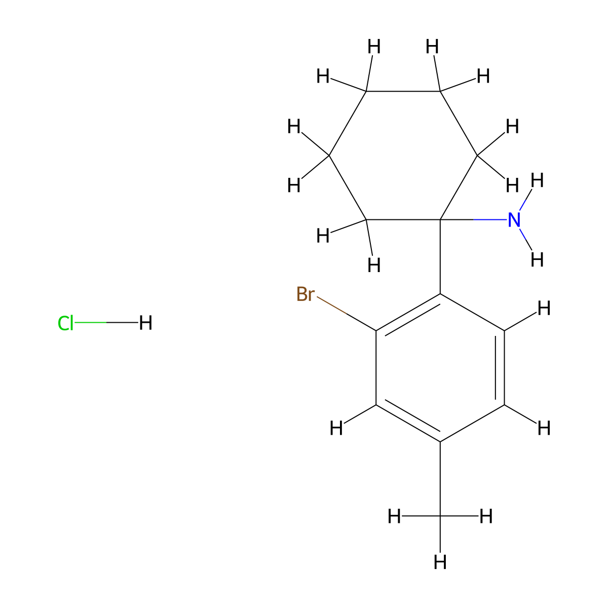 1-(2-Bromo-4-methylphenyl)cyclohexan-1-amine hydrochloride molecular structure, CAS 1909308-98-0