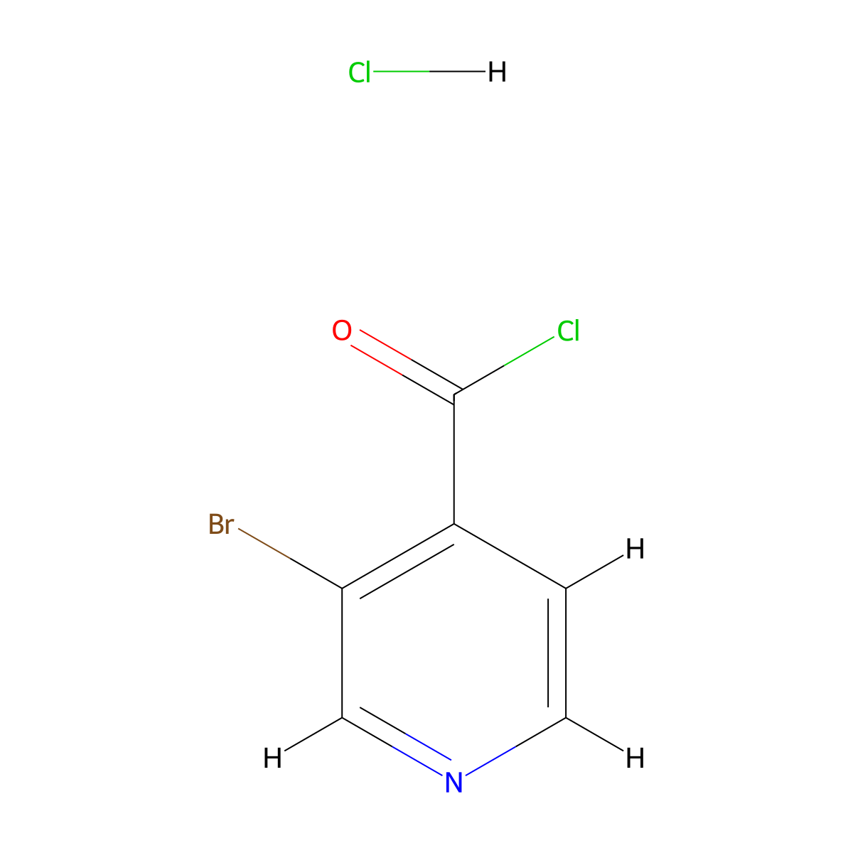 3-Bromopyridine-4-carbonyl chloride hydrochloride molecular structure, CAS 1909309-00-7