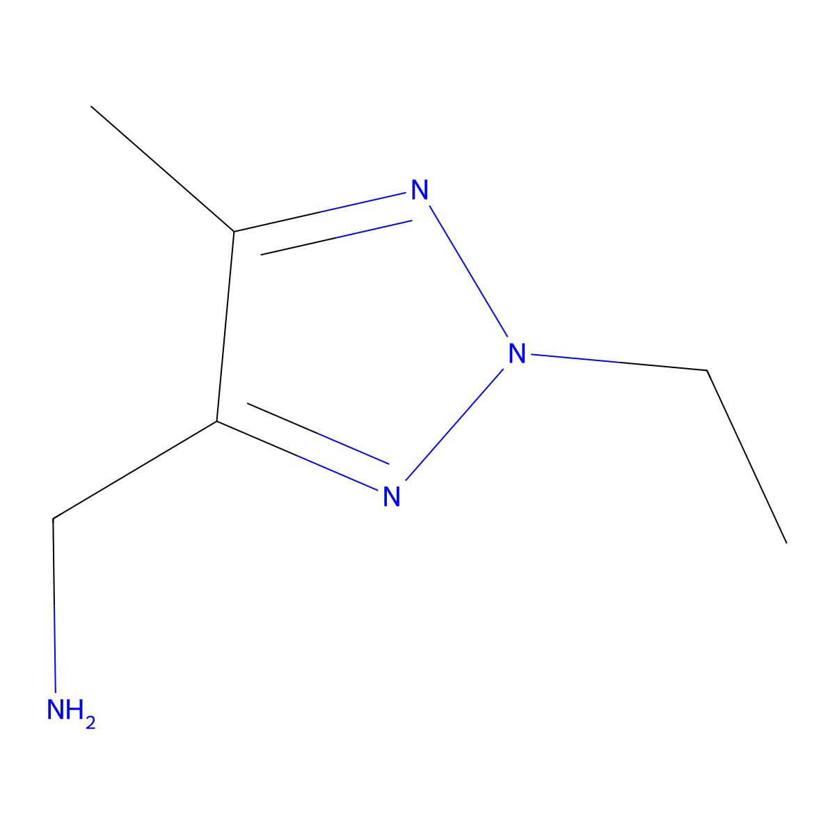 (2-Ethyl-5-methyl-2H-1,2,3-triazol-4-yl)methanamine molecular structure, CAS 1909309-02-9