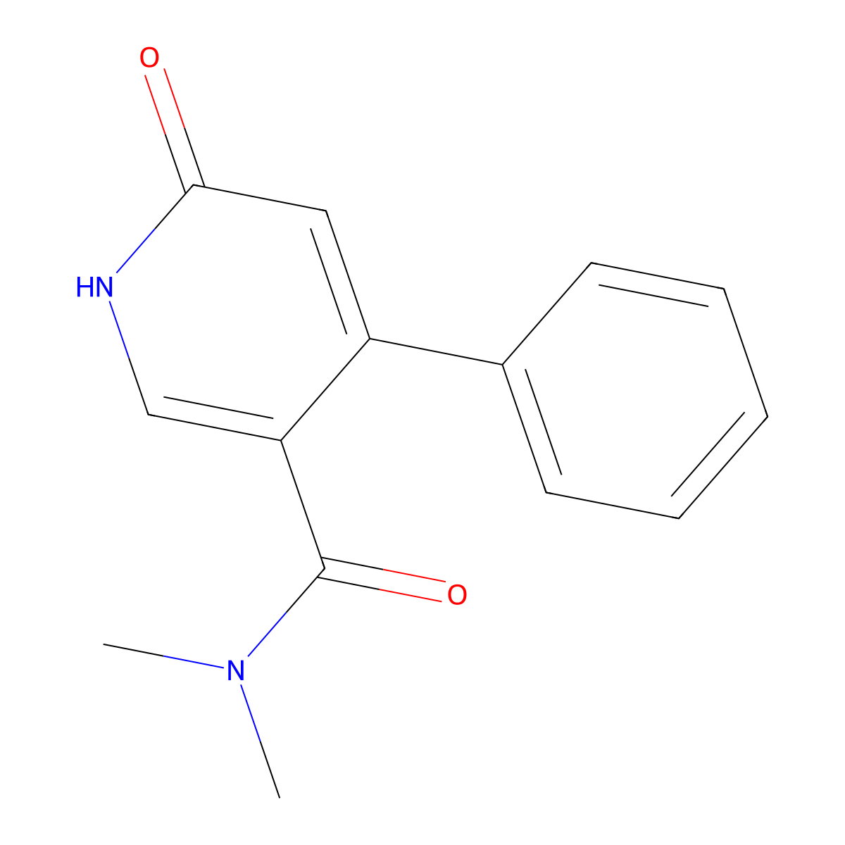 N,N-dimethyl-6-oxo-4-phenyl-1,6-dihydropyridine-3-carboxamide molecular structure, CAS 1909309-08-5