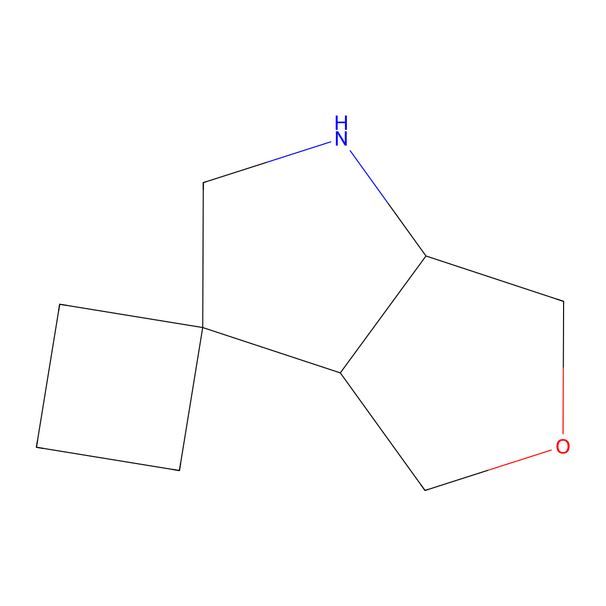 Hexahydrospiro[cyclobutane-1,3'-furo[3,4-b]pyrrole] molecular structure, CAS 1909309-12-1