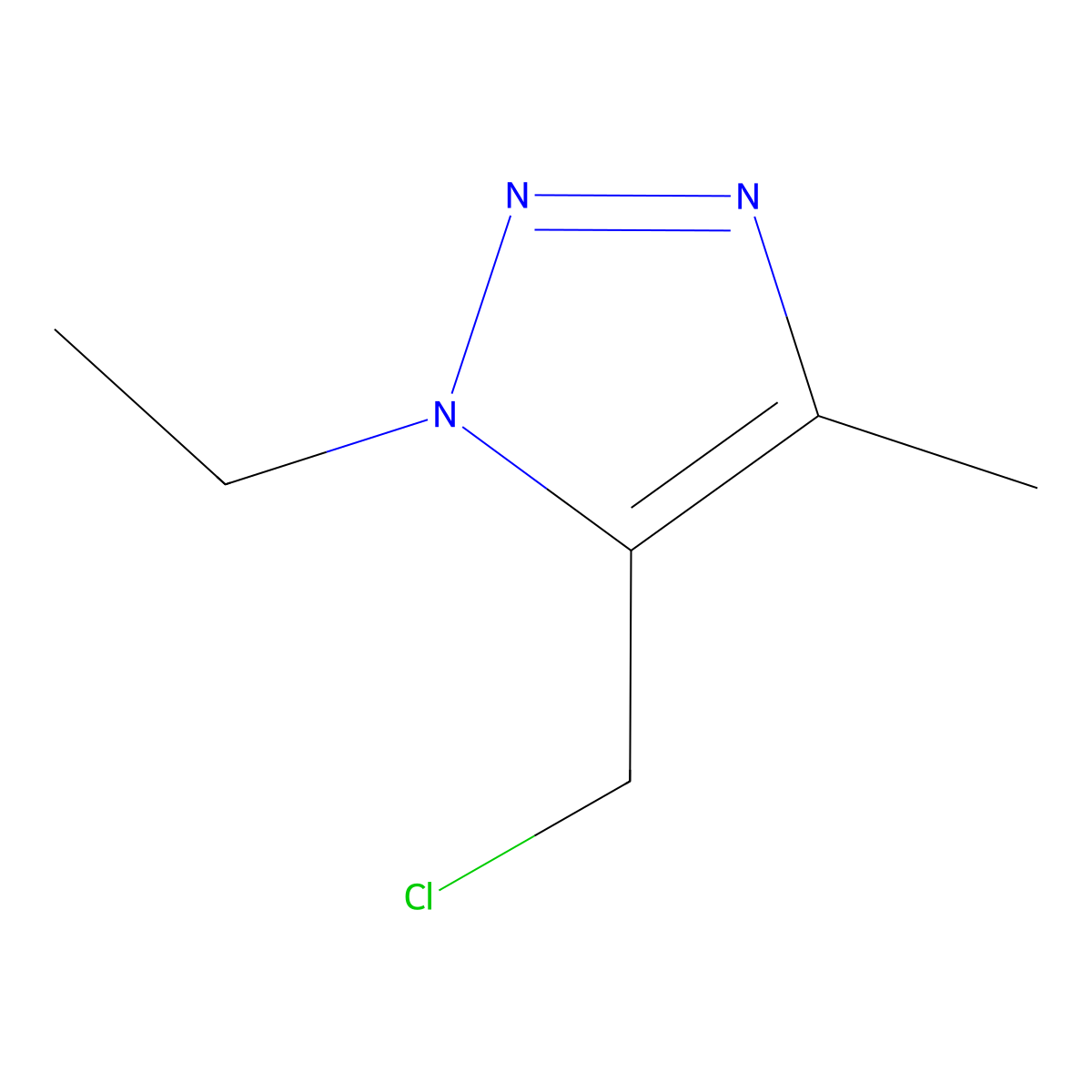 5-(Chloromethyl)-1-ethyl-4-methyl-1H-1,2,3-triazole molecular structure, CAS 1909309-16-5