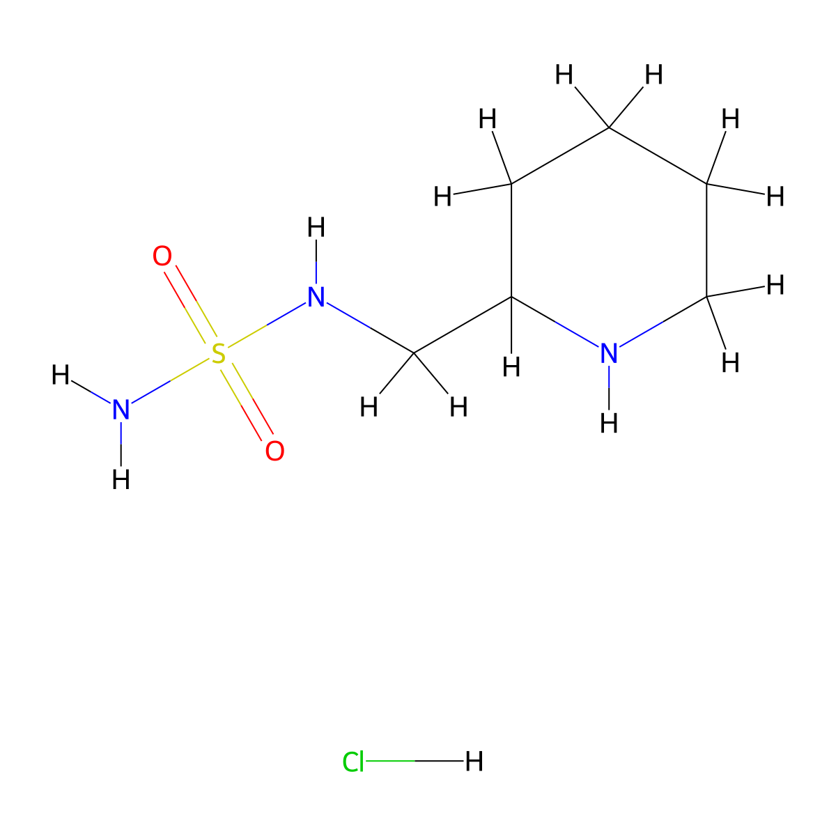 N-[(piperidin-2-yl)methyl]aminosulfonamide hydrochloride molecular structure, CAS 1909309-20-1