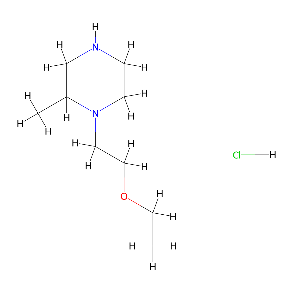 1-(2-Ethoxyethyl)-2-methylpiperazine hydrochloride molecular structure, CAS 1909309-25-6