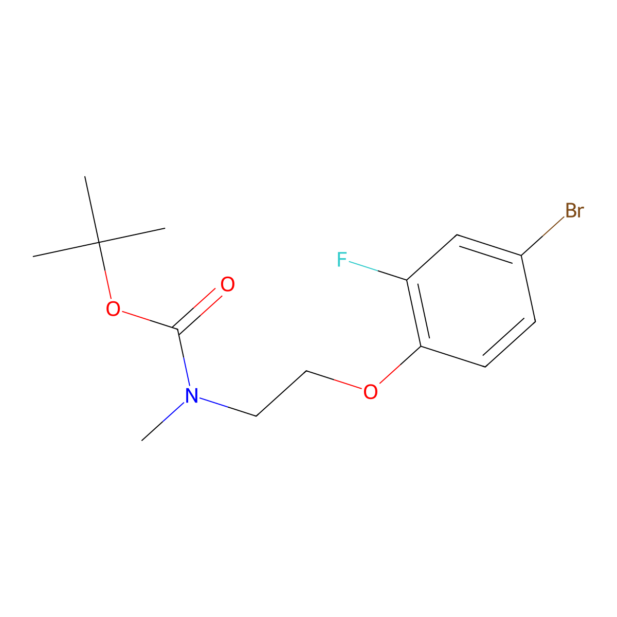 tert-Butyl N-[2-(4-bromo-2-fluorophenoxy)ethyl]-N-methylcarbamate molecular structure, CAS 1909309-40-5