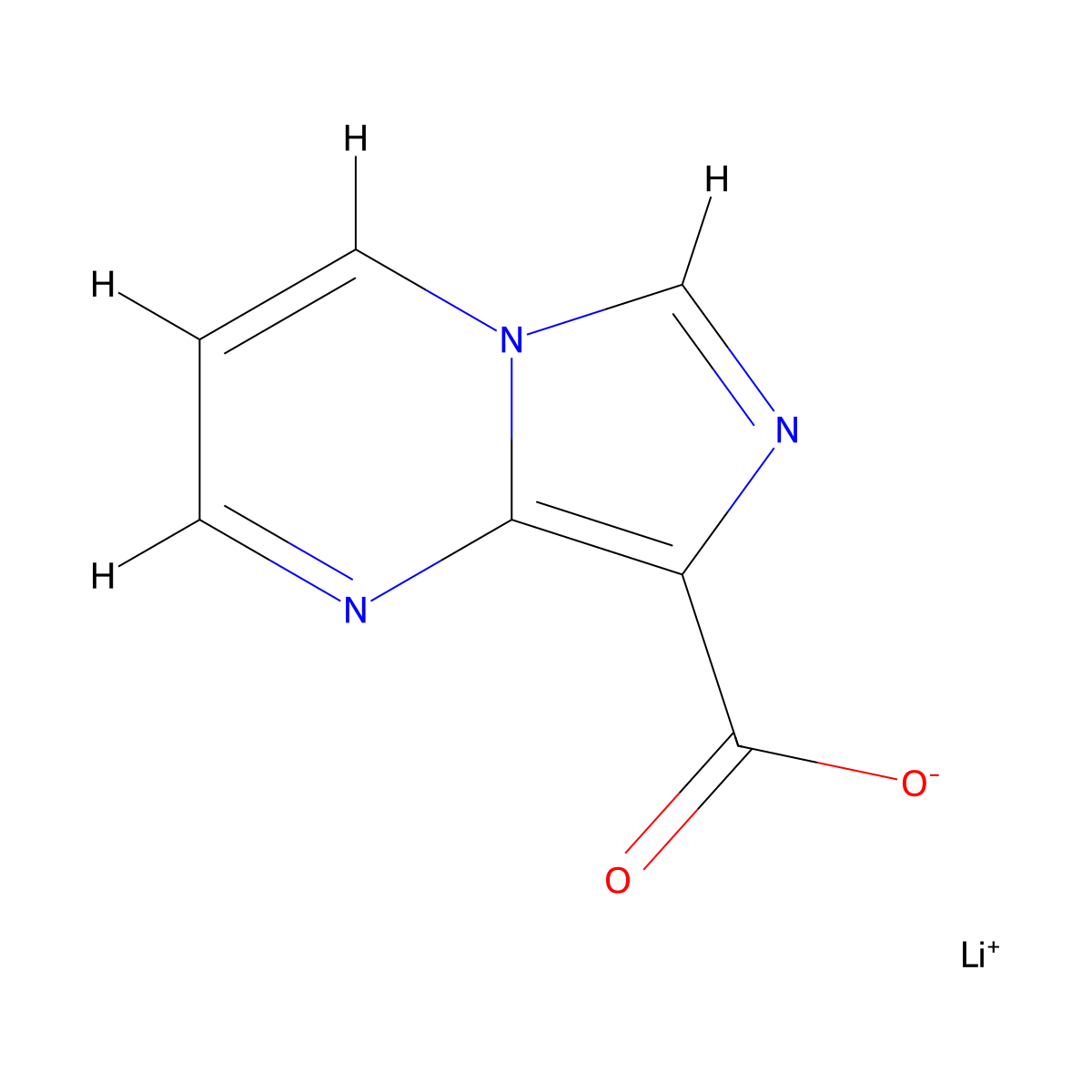 Lithium(1+) imidazo[1,5-a]pyrimidine-8-carboxylate molecular structure, CAS 1909309-42-7