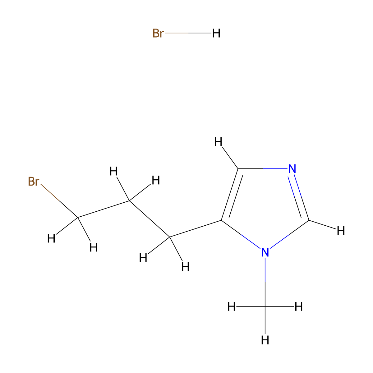 5-(3-bromopropyl)-1-methyl-1H-imidazole hydrobromide molecular structure, CAS 1909309-52-9