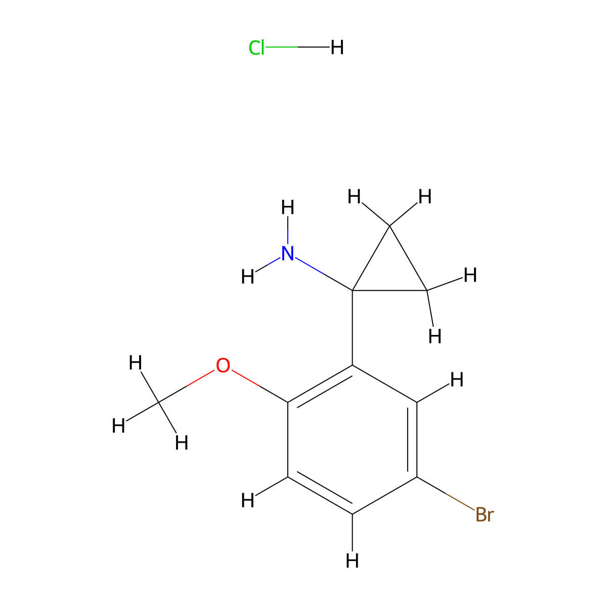 1-(5-Bromo-2-methoxyphenyl)cyclopropanamine Hydrochloride molecular structure, CAS 1909309-53-0