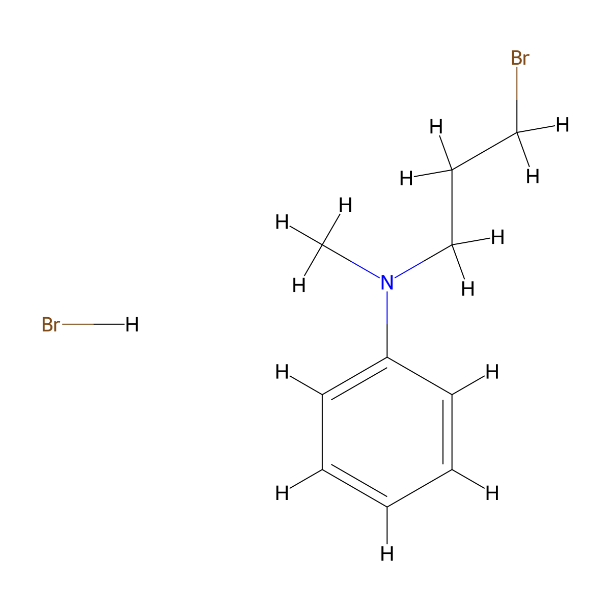 N-(3-bromopropyl)-N-methylaniline hydrobromide molecular structure, CAS 1909309-57-4