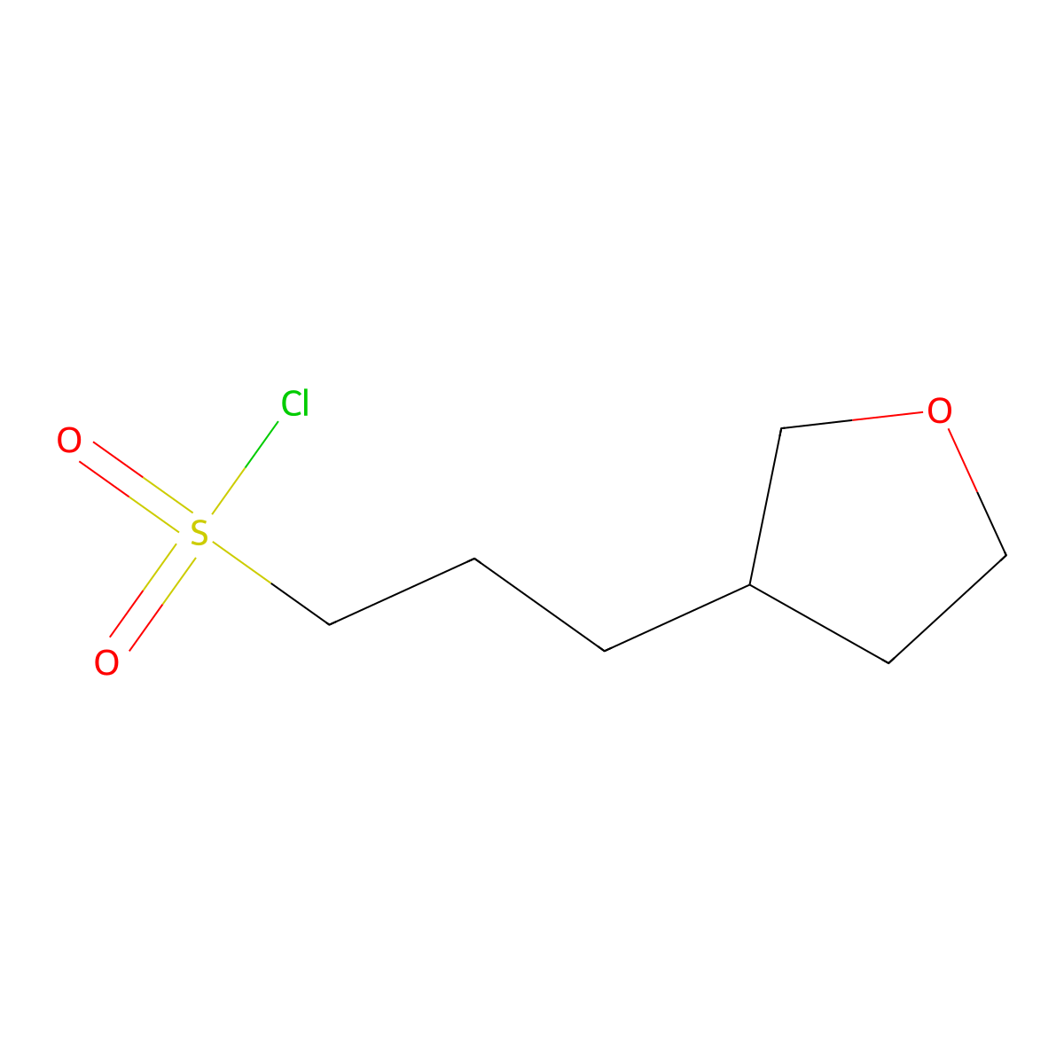 3-(Oxolan-3-yl)propane-1-sulfonyl chloride molecular structure, CAS 1909309-63-2