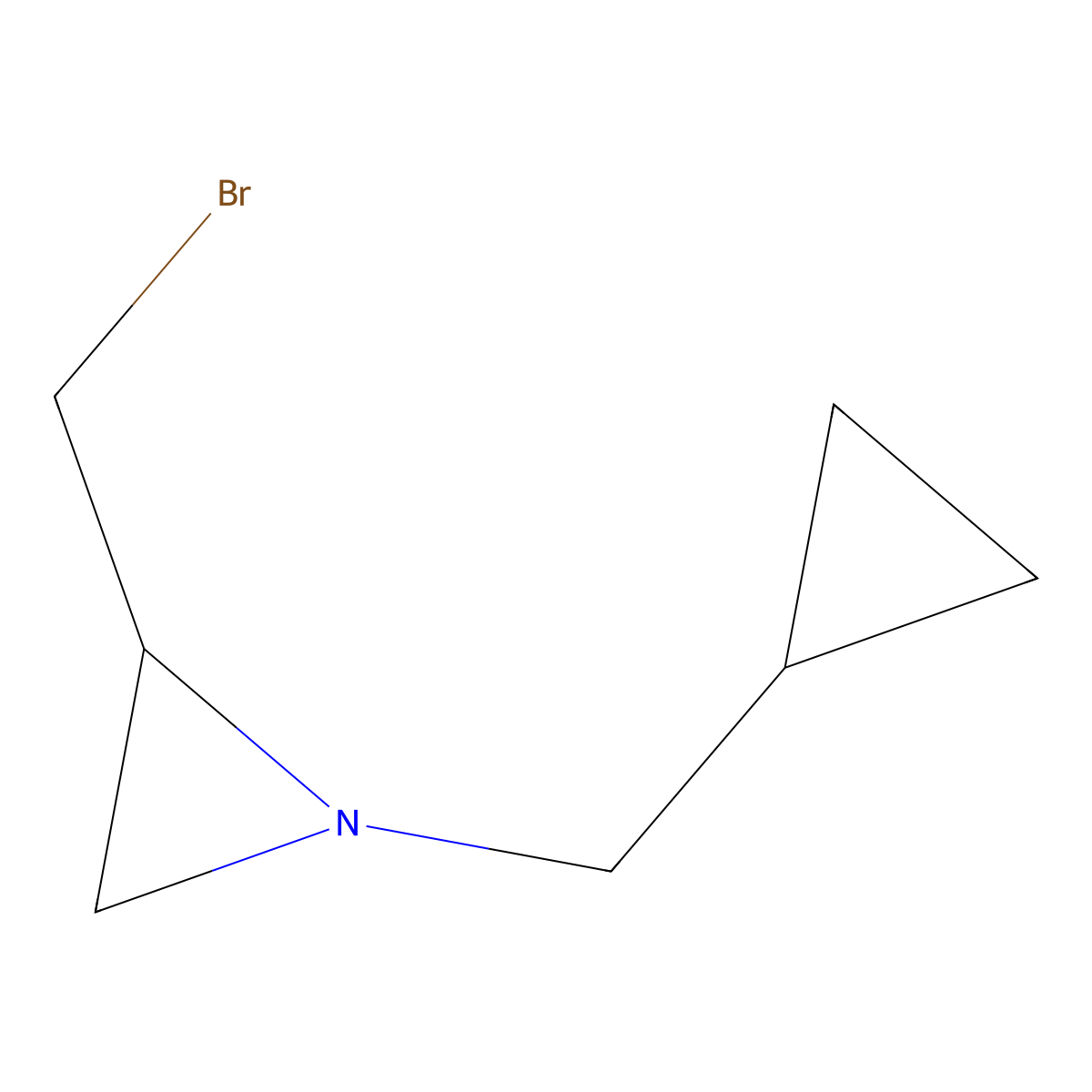 2-(Bromomethyl)-1-(cyclopropylmethyl)aziridine molecular structure, CAS 1909309-72-3