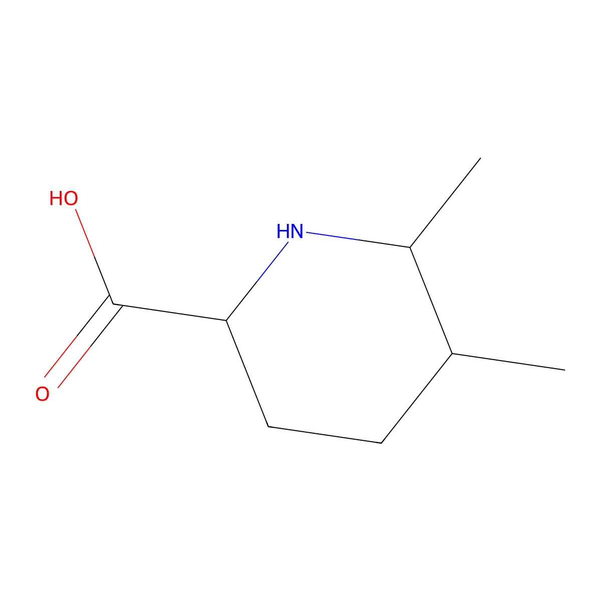 5,6-Dimethylpiperidine-2-carboxylic acid molecular structure, CAS 1909309-74-5