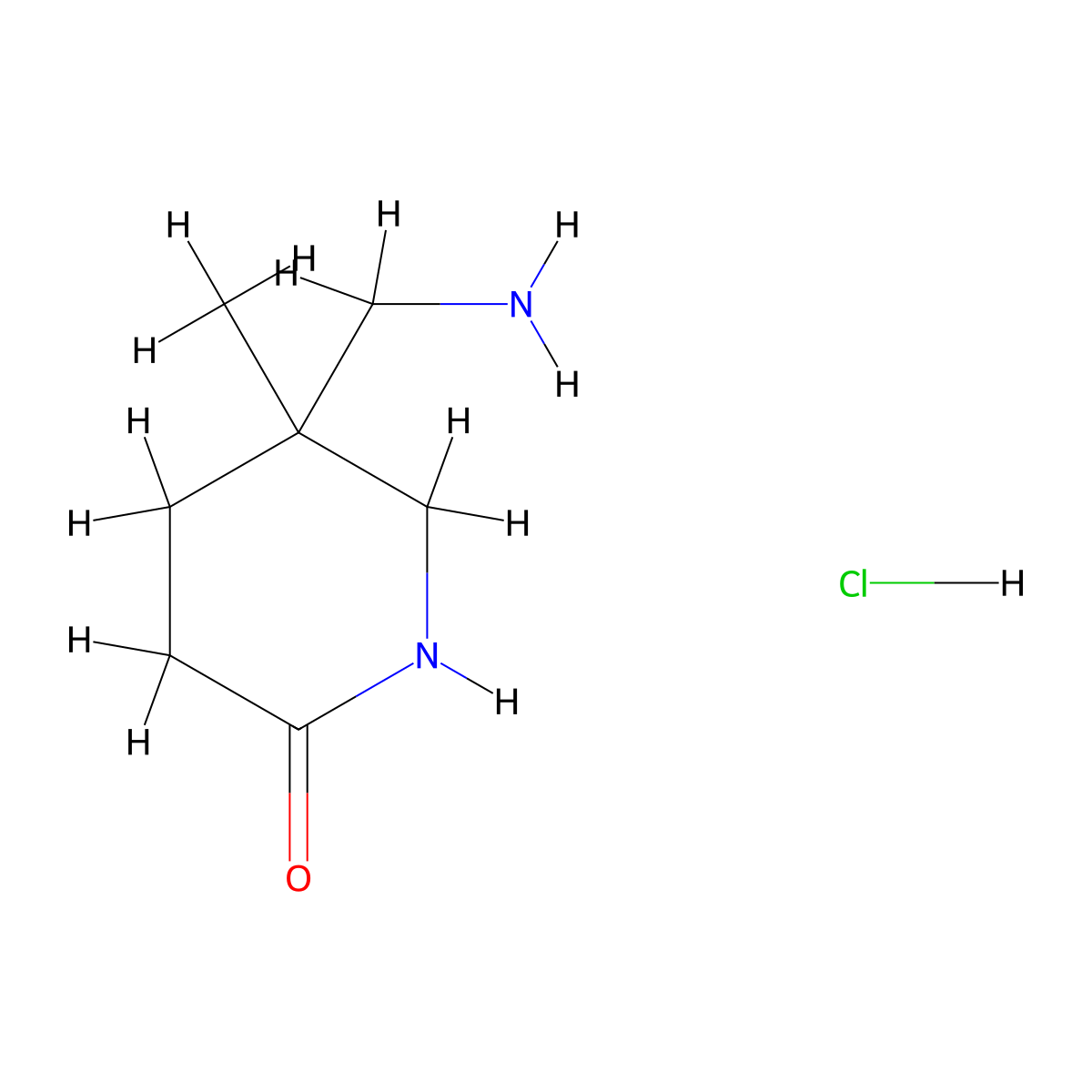 5-(Aminomethyl)-5-methylpiperidin-2-one hydrochloride molecular structure, CAS 1909309-78-9