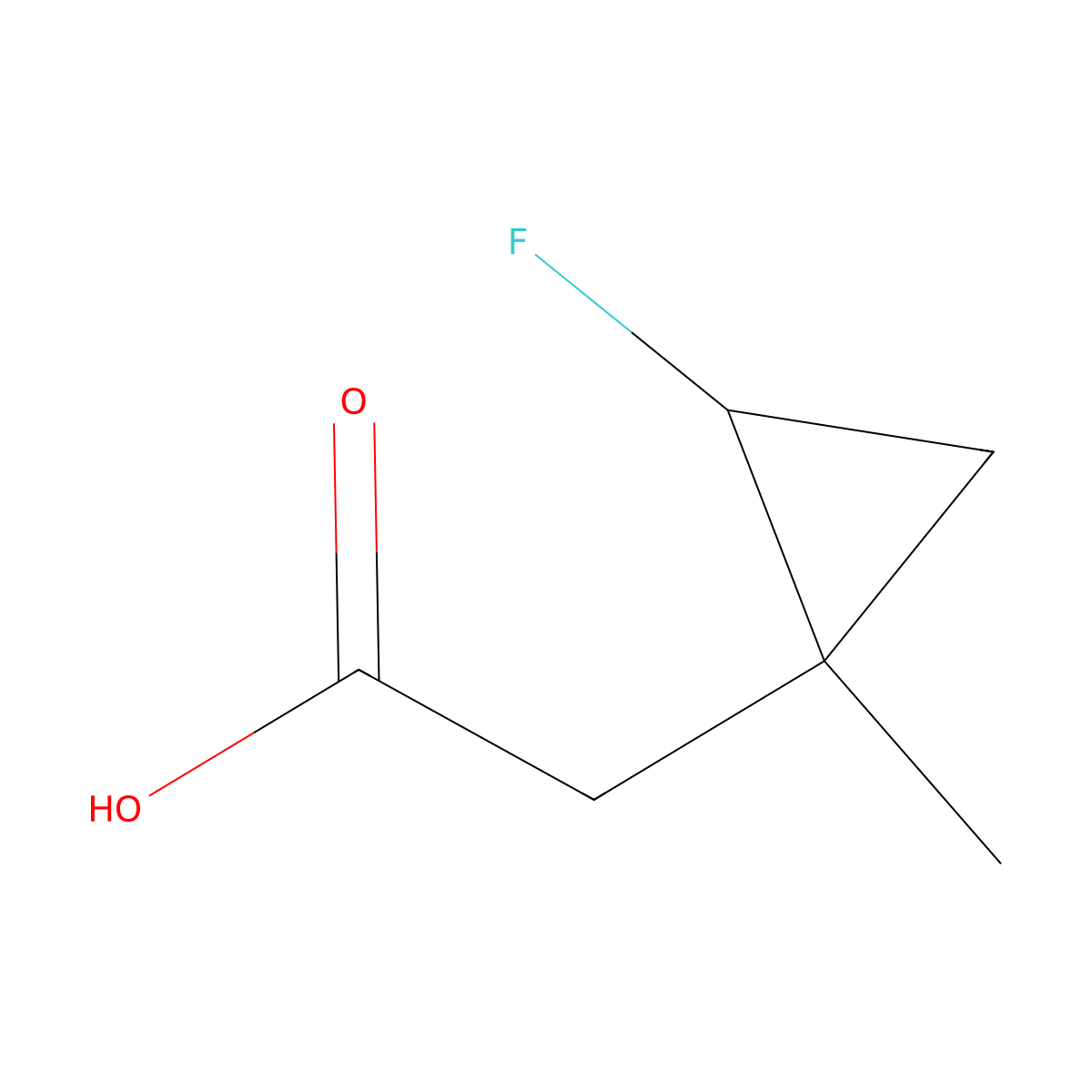 2-(2-Fluoro-1-methylcyclopropyl)acetic acid molecular structure, CAS 1909309-83-6