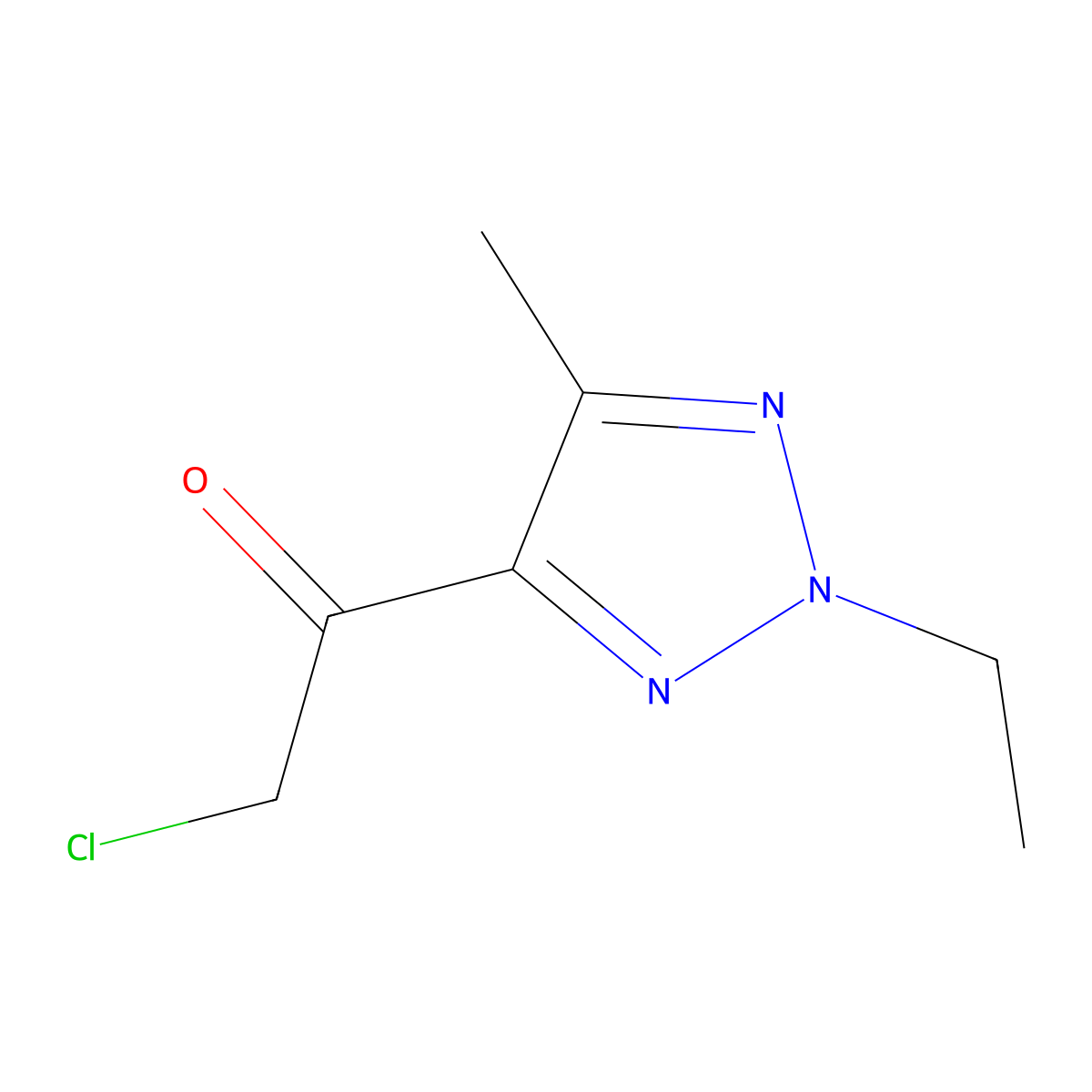 2-chloro-1-(2-ethyl-5-methyl-2H-1,2,3-triazol-4-yl)ethan-1-one molecular structure, CAS 1909309-84-7