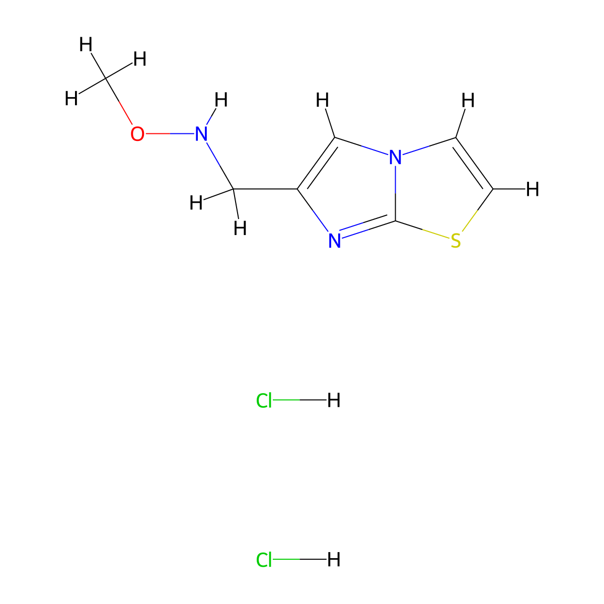 ({Imidazo[2,1-b][1,3]thiazol-6-yl}methyl)(methoxy)amine dihydrochloride molecular structure, CAS 1909309-85-8