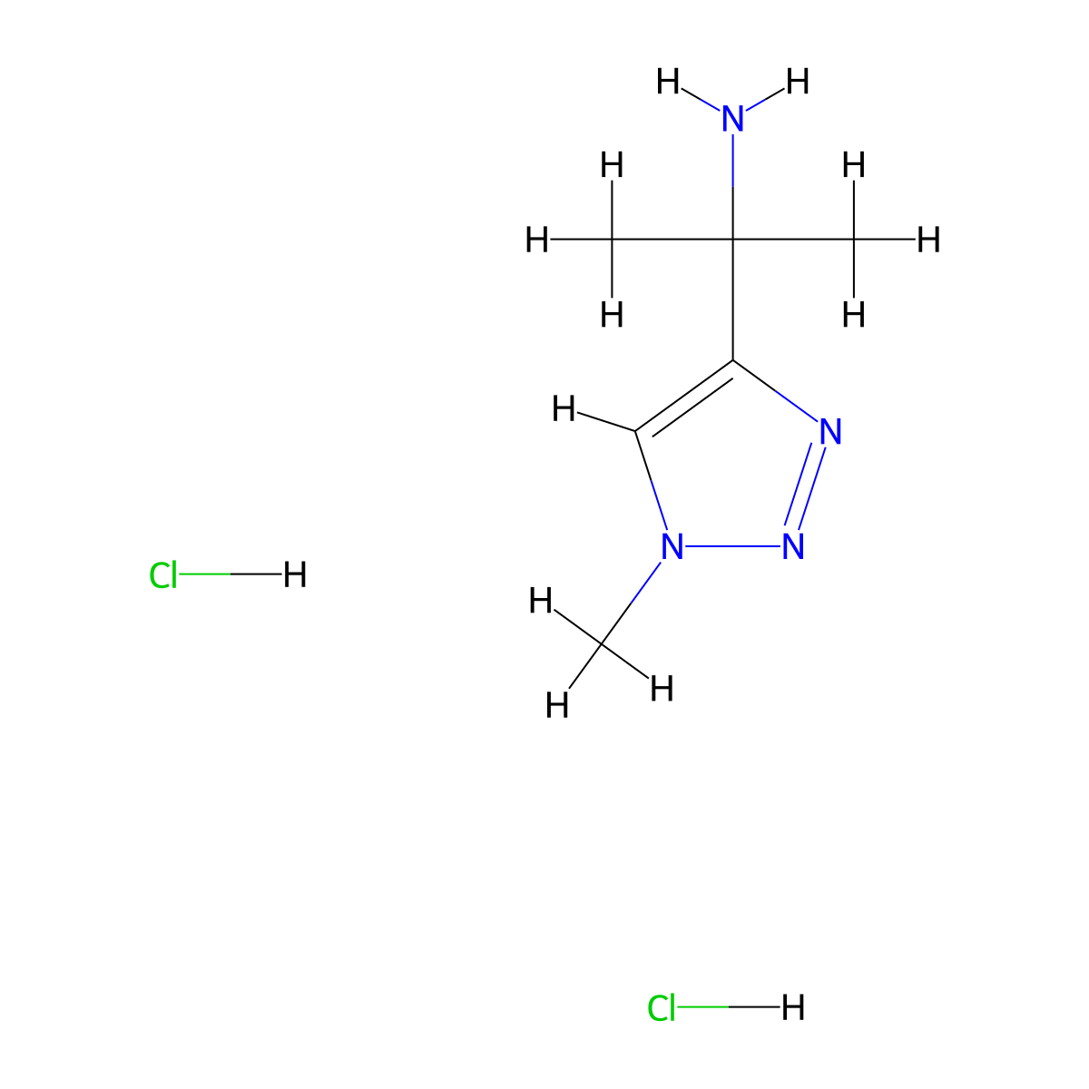 2-(1-methyl-1H-1,2,3-triazol-4-yl)propan-2-amine dihydrochloride molecular structure, CAS 1909309-87-0