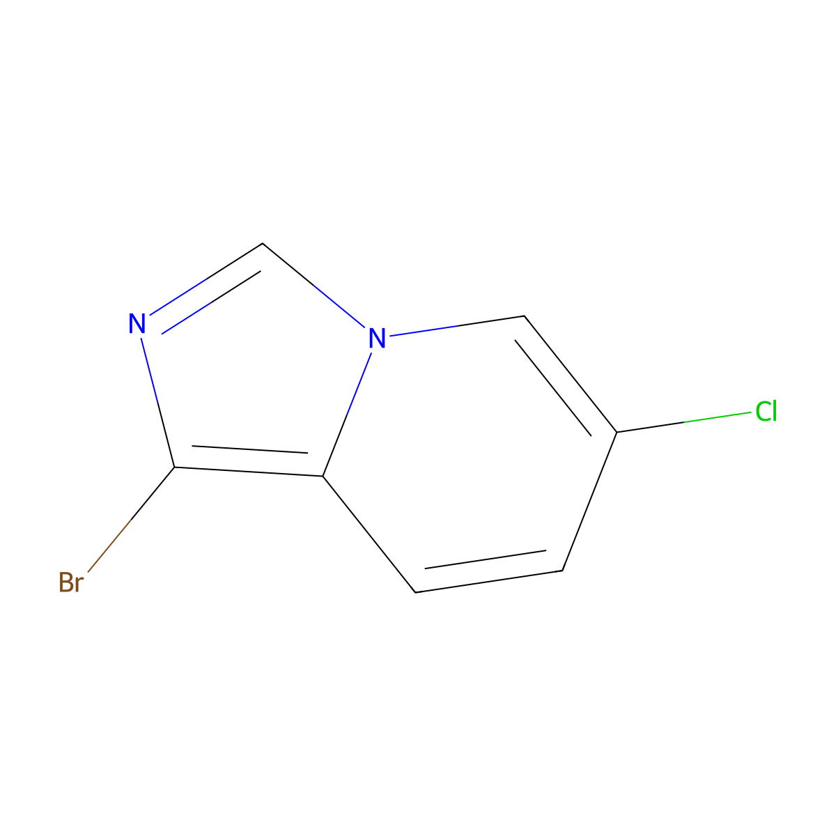 1-Bromo-6-chloroimidazo(1,5-a)pyridine molecular structure, CAS 1909309-88-1