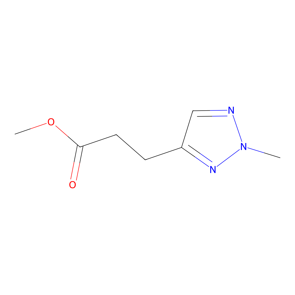 methyl 3-(2-methyl-2H-1,2,3-triazol-4-yl)propanoate molecular structure, CAS 1909309-92-7