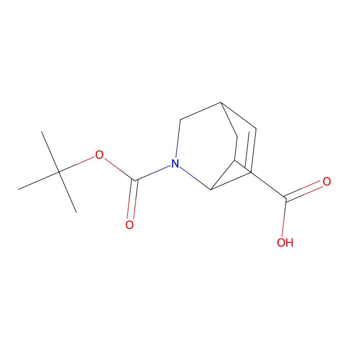 2-[(Tert-butoxy)carbonyl]-2-azabicyclo[2.2.2]oct-7-ene-6-carboxylic acid molecular structure, CAS 1909309-94-9