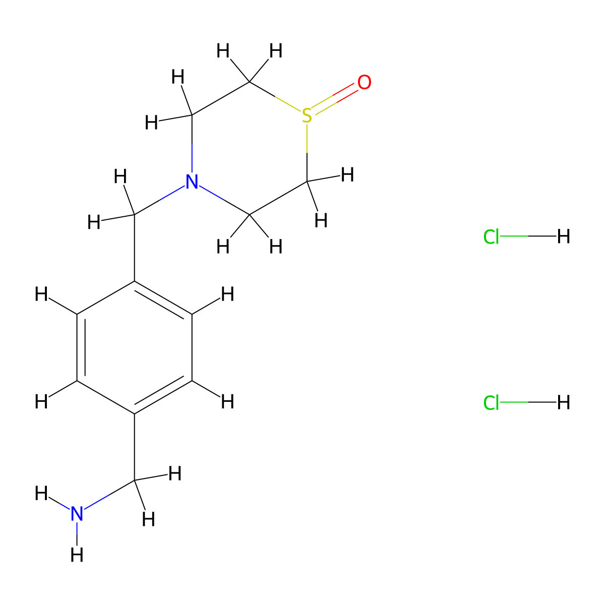 4-{[4-(Aminomethyl)phenyl]methyl}-1lambda4-thiomorpholin-1-one dihydrochloride molecular structure, CAS 1909310-03-7