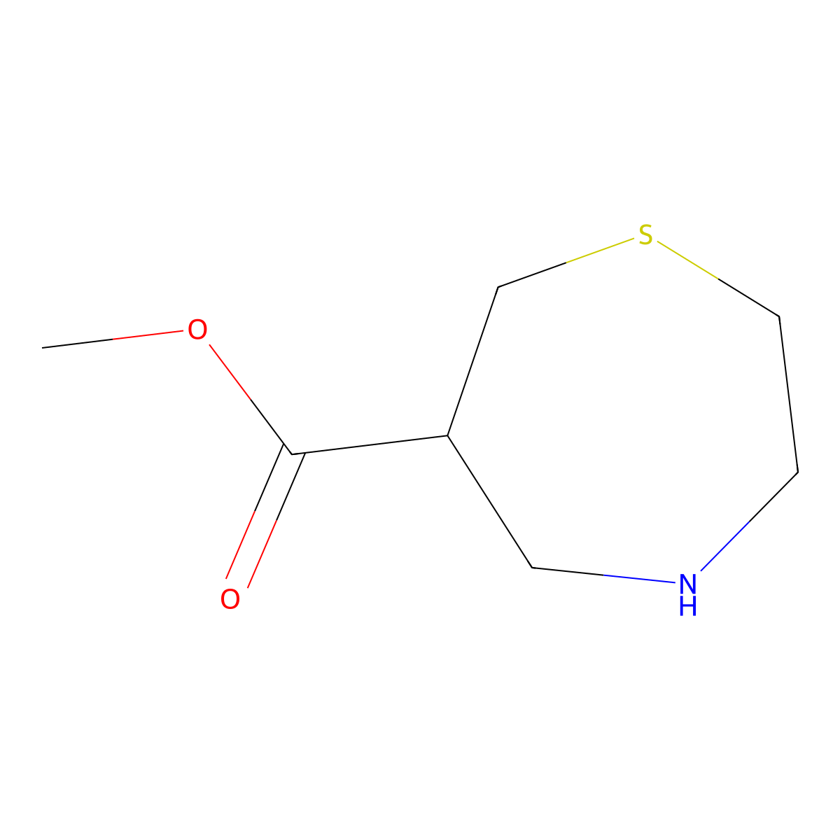 Methyl 1,4-thiazepane-6-carboxylate molecular structure, CAS 1909311-82-5