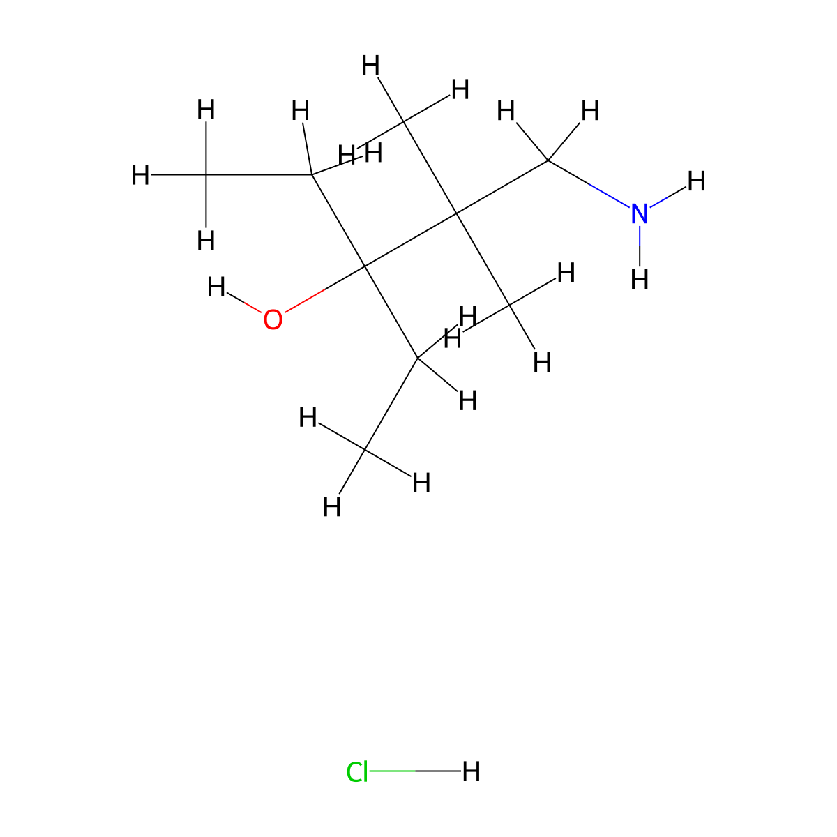 1-Amino-3-ethyl-2,2-dimethylpentan-3-ol hydrochloride molecular structure, CAS 1909311-83-6