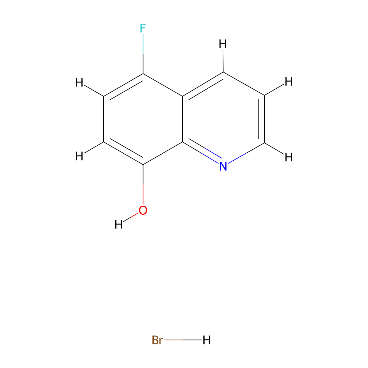 5-Fluoroquinolin-8-ol hydrobromide molecular structure, CAS 1909311-85-8