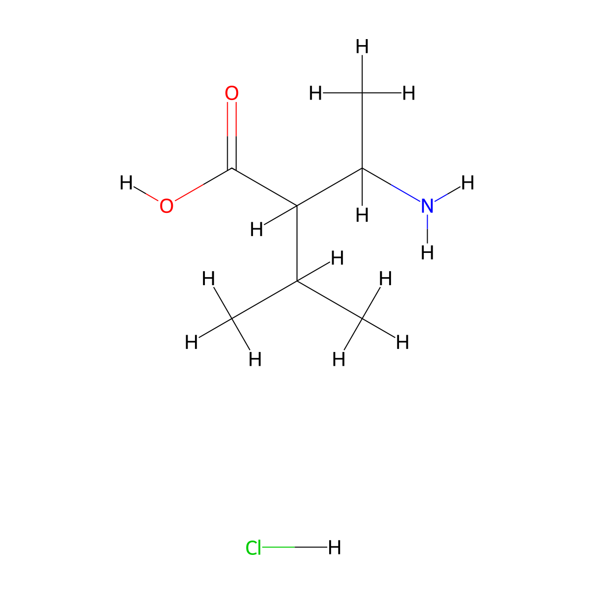 3-Amino-2-(propan-2-yl)butanoic acid hydrochloride molecular structure, CAS 1909311-97-2
