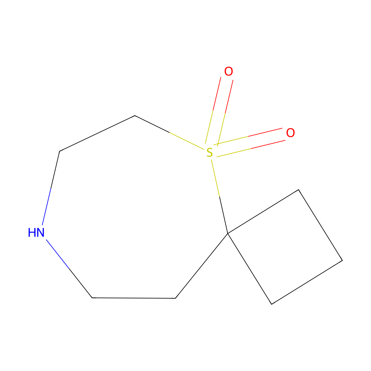 5Lambda6-thia-8-azaspiro[3.6]decane-5,5-dione molecular structure, CAS 1909312-14-6