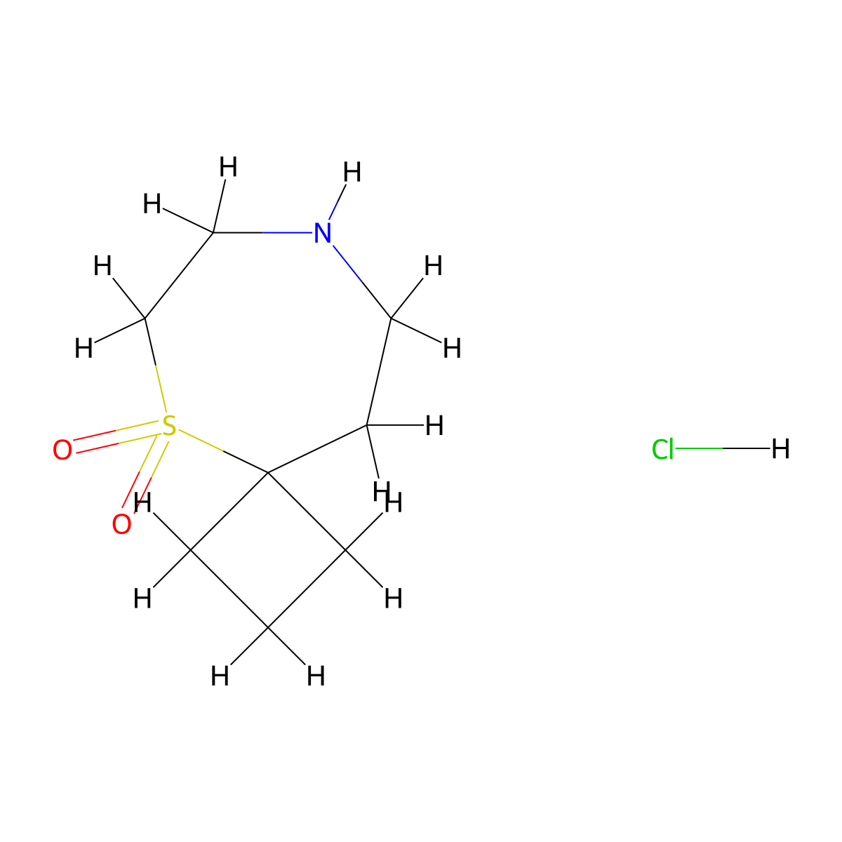 5lambda6-Thia-8-azaspiro[3.6]decane-5,5-dione hydrochloride molecular structure, CAS 1909312-15-7