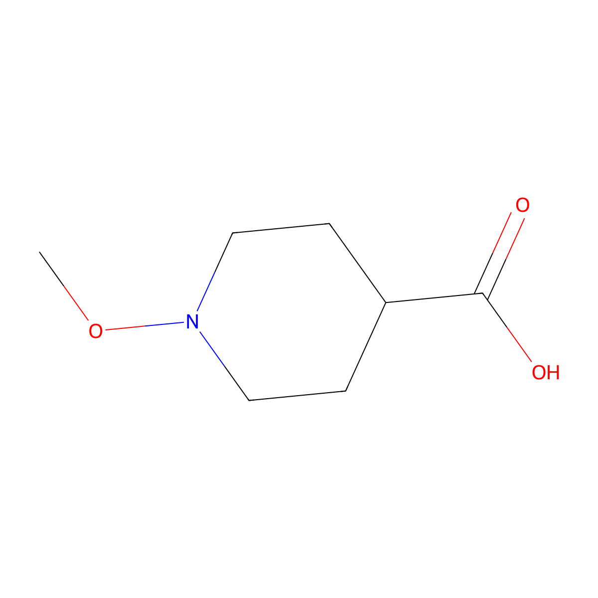 1-Methoxypiperidine-4-carboxylic acid molecular structure, CAS 1909312-43-1