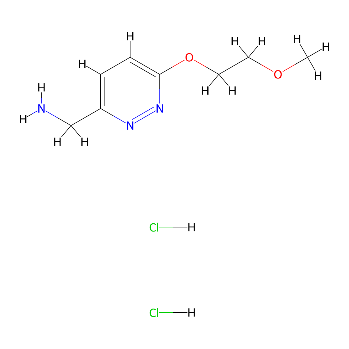 [6-(2-Methoxyethoxy)pyridazin-3-yl]methanamine dihydrochloride molecular structure, CAS 1909312-48-6