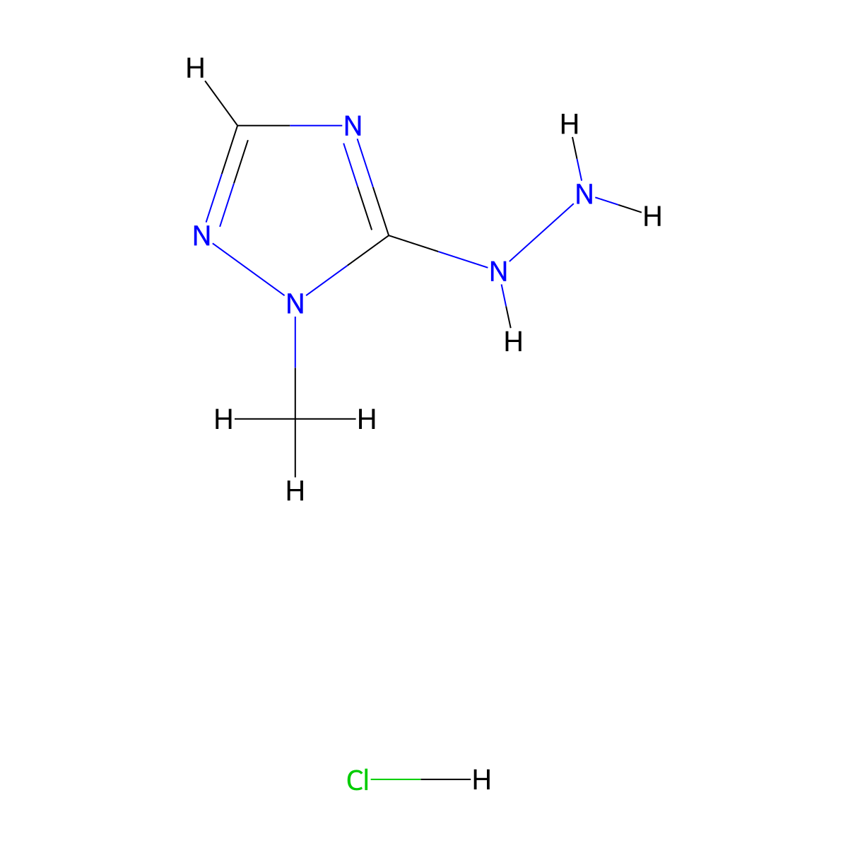 5-Hydrazinyl-1-methyl-1H-1,2,4-triazole hydrochloride molecular structure, CAS 1909312-60-2