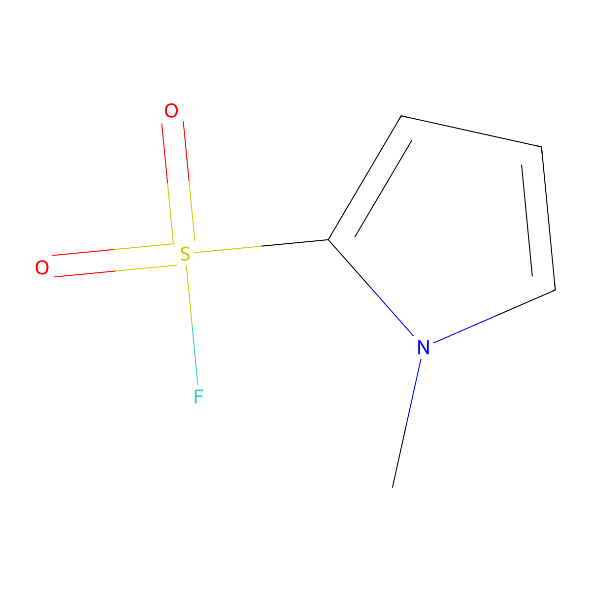 1-methyl-1H-pyrrole-2-sulfonyl fluoride molecular structure, CAS 1909312-64-6