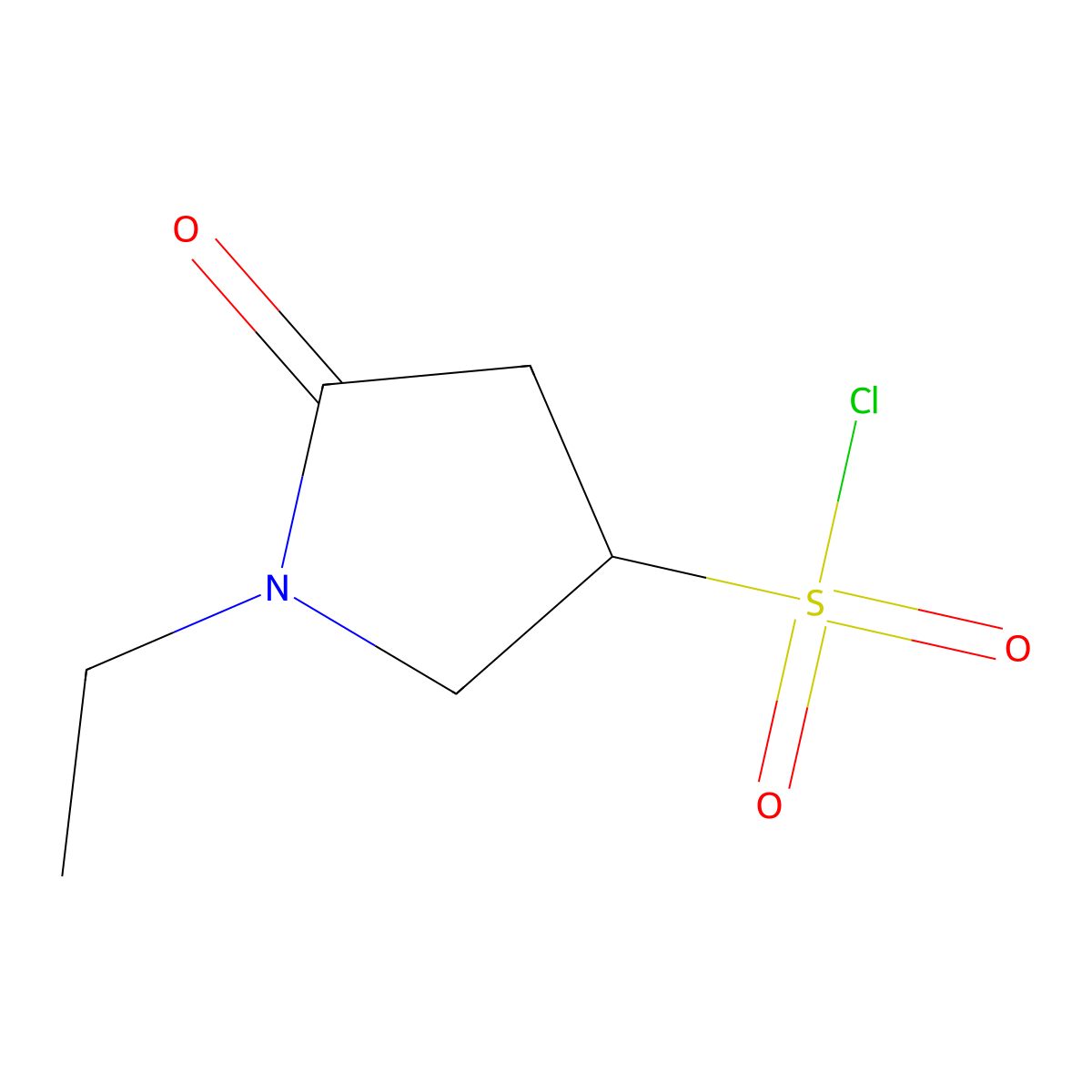 1-Ethyl-5-oxopyrrolidine-3-sulfonyl chloride molecular structure, CAS 1909312-77-1