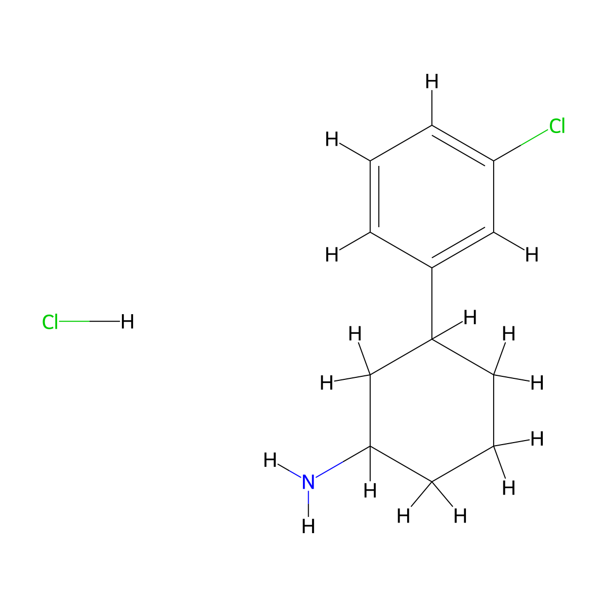 3-(3-Chlorophenyl)cyclohexan-1-amine hydrochloride molecular structure, CAS 1909312-80-6