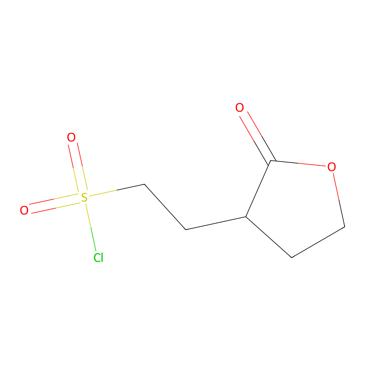 2-(2-Oxooxolan-3-yl)ethane-1-sulfonyl chloride molecular structure, CAS 1909312-89-5