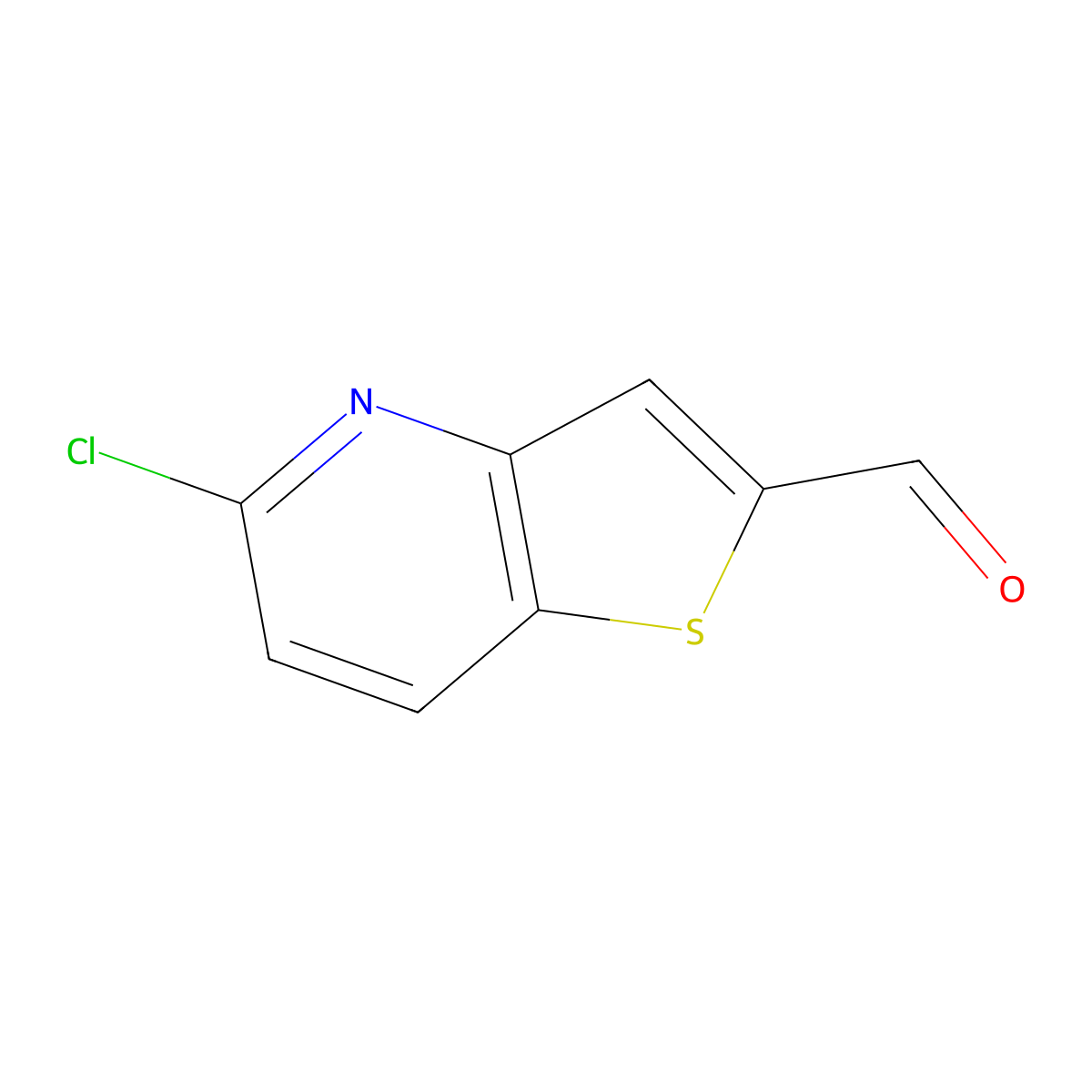 5-Chlorothieno(3,2-b)pyridine-2-carbaldehyde molecular structure, CAS 1909312-98-6